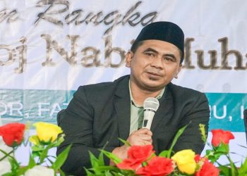 Wakil Gubernur Jawa Tengah, Taj Yasin saat menghadiri acara Istighotsah dalam rangka Harlah NU dan peringatan Isra Mikraj Nabi Muhammad SAW di Kendal, Jumat, 16 Januari 2026. Foto: Ist.