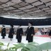 Prosesi pengukuhan lima Guru Besar baru dalam Sidang Senat Terbuka yang diselenggarakan di Edutorium KH Ahmad Dahlan UMS, Selasa (20/1/2026). Foto: Ist.