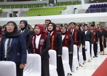 UMS menggelar Yudisium PPG Calon Guru dan Tertentu di Edutorium KH Ahmad Dahlan UMS, Sabtu (31/1/2026). Foto: Ist.