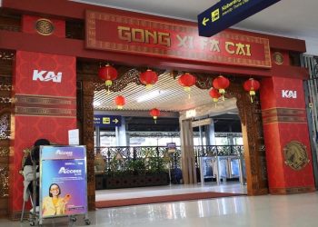 Dekorasi tematik menghasil sejumlah stasiun di wilayah KAI Daerah Operasi 6 Yogyakarta guna menyambut Tahun Baru Imlek 2026 atau ke-2577 Kongzili. Foto: Ist.