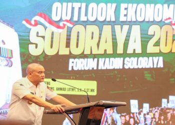 Gubernur Jateng, Ahmad Luthfi saat acara Outlook Ekonomi Soloraya 2026 di Kota Solo, Rabu 4 Februari 2026. Foto: Ist.