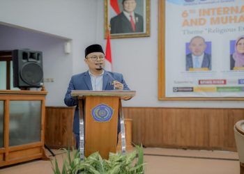 Sambutan Ketua Panitia atau Chairman of the Committee ICIMS 2026, Dr. Muh. Nur Rochim Maksum, S.Pd.I, M.Pd.I. Foto: Ist.