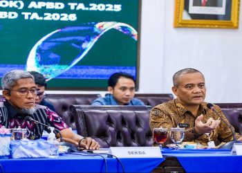 Gubernur Jateng Ahmad Luthfi saat Rapat Koordinasi POK APBD TA 2025 dan percepatan pelaksanaan APBD TA 2026 di Semarang, Selasa, 10 Februari 2026. Foto: Ist.