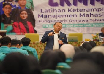 UMS menggelar kegiatan Latihan Keterampilan Manajemen Mahasiswa (LKMM) Fungsionaris Organisasi Kemahasiswaan (Ormawa). Foto: Ist.