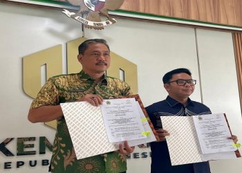 Kementerian PKP melalui BP3KP Jawa III melakukan penandatanganan Perjanjian Kerja Sama dengan Disperakim Jawa Tengah. Foto: Ist.