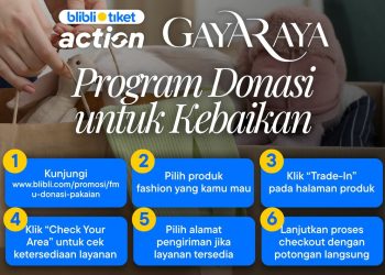 Blibli Tiket Action menghadirkan program One Step Further dalam momentum donasi untuk kebaikan Gaya Raya, bertepatan dengan peringatan Hari Peduli Sampah Nasional 2026. Foto: Ist.