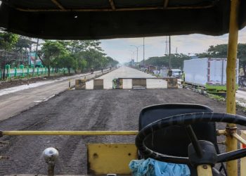 Ilustrasi - Proses perbaikan jalan nasional di Jawa Tengah dan siap dilalui pemudik pada Lebaran 2026. Foto: Ist.