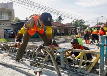 Perbaikan jalan provinsi di wilayah Jawa Tengah. Foto: Ist.