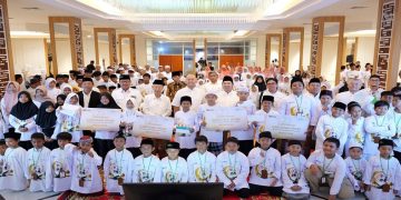 PT Bank Syariah Indonesia (Persero) Tbk (BSI) menggelar kegiatan berbagi dengan 5.000 anak yatim dan dhuafa di seluruh Indonesia. Foto: Ist.