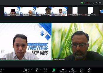 Suasana kuliah umum internasional Penjas UMS. Foto: Ist.