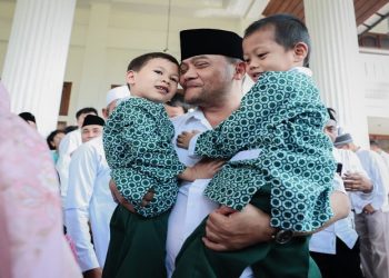 Gubernur Jawa Tengah, Ahmad merayakan Lebaran bersama anak-anak panti asuhan dan komunitas disabilitas, Sabtu, 21 Maret 2026. Foto: Ist.