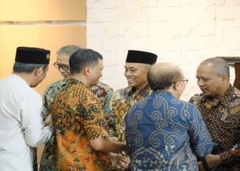 Momentum Halal Bihalal UMS yang digelar di Gedung Ahmad Syafii Maarif Lantai 8 FEB UMS. Foto: Ist.