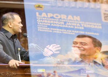 Gubernur Jawa Tengah Ahmad Luthfi mengikuti rapat paripurna DPRD Jawa Tengah di Gedung Berlian, Semarang pada Selasa, 31 Maret 2026. Foto: Ist.