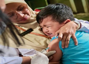 Kegiatan imunisasi campak di Puskesmas Klaten Tengah, Kabupaten Klaten, Rabu, 8 April 2026. Foto: Ist.