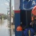 Kondisi permukiman warga di Dusun Kaliwingko, Desa Madegondo, Kecamatan Grogol, kabupaten Sukoharjo yang terendam banjir. Foto: Indospektrum/Deni Suryanti.