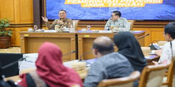 Gubernur Jawa Tengah, Ahmad Luthfi menerima kunjungan  Direktur Jenderal PKH Kementerian Pertanian, Agung Suganda dan Perwakilan PT GDB, Kamis, 16 April 2026. Foto: Ist.