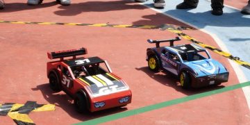 Miniatur mobil rakit mahasiswa Teknik Industri UMS dalam kegiatan expo race sebagai puncak rangkaian Praktikum Teknik Industri 1 pada Sabtu (11/4/2026). Foto: Ist.