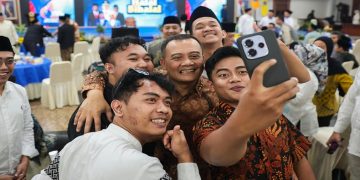 Gubernur Jawa Tengah Ahmad Luthfi menghadiri halalbihalal dan tasyakuran Hari Lahir ke-66 PMII di gedung Gradhika Bhakti Praja Semarang, Jumat, 17 April 2026. Foto: Ist.