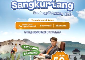 KAI akan mengoperasikan KA Sangkuriang relasi Stasiun Bandung–Stasiun Ketapang (Banyuwangi) PP mulai 1 Mei 2026. Foto: Ist.
