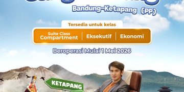 KAI akan mengoperasikan KA Sangkuriang relasi Stasiun Bandung–Stasiun Ketapang (Banyuwangi) PP mulai 1 Mei 2026. Foto: Ist.