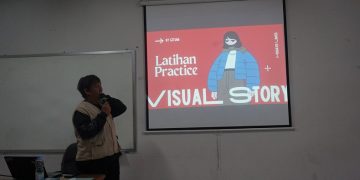 HMP IQT UMS menyelenggarakan kegiatan pelatihan desain grafis. Foto: Ist.