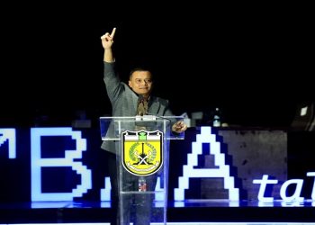 Gubernur Jawa Tengah Ahmad Luthfi memberi paparan dalam acara seminar nasional "Best Practice Kepemimpinan Daerah" di Gedung AAC Prof Dr Dayan Dawood, Kota Banda Aceh, Provinsi Aceh, Rabu, 22 April 2026. Foto: Ist.