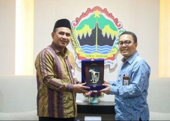 Wagub Taj Yasin mewakili Gubernur Ahmad Luthfi, menerima Tim Koordinasi Kemenko Perekonomian di Kantor Gubernur Jateng, Kota Semarang, Selasa (28/4/2026). Foto : Ist.