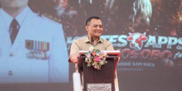 Gubernur Ahmad Luthfi hadir dalam acara pembukaan kontes sapi APPSI Jateng season 3 di Wonoland, Kabupaten Wonosobo, Sabtu (25/4/2026). Foto : Ist.