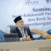 Prof Ihwan Susila S.E, M.Si, Ph.D menyampaikan materi Hilirisasi Riset Ekonomi Syariah dan Tantangan Kolaborasi di Era Digital. Foto : Ist.