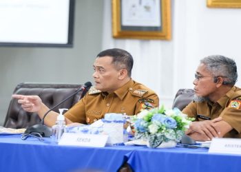 Rapat koordinasi Pengendalian Operasional Kegiatan (POK) triwulan I-2026 di Kantor Gubernur Jawa Tengah pada Senin, 4 Mei 2026. Foto: Ist.