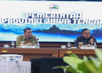 Gubernur Jawa Tengah Ahmad Luthfi menggelar Rapat Koordinasi Sistem Logistik Berbasis Laut di Kantor Gubernur Jawa Tengah, Senin, 11 Mei 2026. Foto: Ist.
