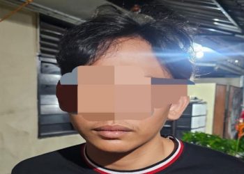 Tersangka M,23, warga Walantaka, Kota Serang yang ditangkap aparat Polresta Solo. Foto: Ist.