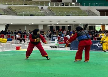 Atlet Pencak Silat UMS, Qonita Lathifatus Tsaniyah (Kelas C Putri) mendapat Juara 1. Foto: Ist.