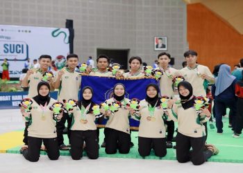 Atlet pencak silat UMS membawa pulang medali di The 1st Muhammadiyah Games. Foto: Ist.