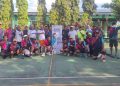 UMS gencarkan PMB UMS lewat tenis persahabatan di SMAN 1 Slahung Ponorogo. Foto: Ist.