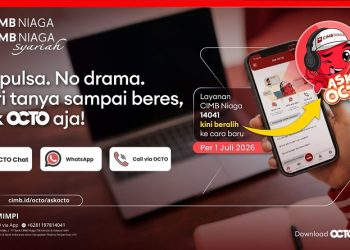 CIMB Niaga melakukan transformasi terhadap Contact Center 14041 menjadi layanan berbasis digital Ask OCTO via OCTO App dan WhatsApp resmi +6281197814041. Foto: Ist.