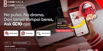 CIMB Niaga melakukan transformasi terhadap Contact Center 14041 menjadi layanan berbasis digital Ask OCTO via OCTO App dan WhatsApp resmi +6281197814041. Foto: Ist.