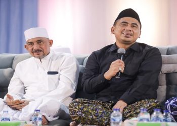 Wakil Gubernur Jawa Tengah, Taj Yasin Maemoen menghadiri acara Pengajian Selapanan dan Haul ke-7 KH Maimoen Zubair di Pondok Pesantren Nashrul Ummah, Mejobo, Kudus, Sabtu malam, 23 Mei 2026. Foto: Ist.