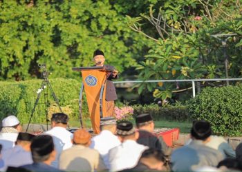 Suasana Salat Iduladha yang digelar UMS di Edutorium KH Ahmad Dahlan, Rabu (27/5/2026). Foto: Ist.