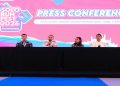 Wali Kota Solo, Respati Ardi bersama Project Director Solo Run Fest, Rindrapuri memberikan keterangan pers event terkait Solo Run Fest 2026, Rabu (3/6/2026). Foto: Ist.
