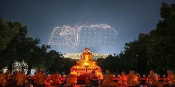 Suasana penutup rangkaian perayaan Waisak 2570 BE/2026 di kompleks Taman Wisata Candi (TWC) Borobudur, Magelang, Jawa Tengah, Minggu, 31 Mei 2026. Foto: Ist.