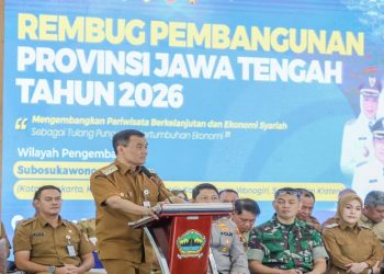 Gubernur Jawa Tengah Ahmad Luthfi saat acara Rembug Pembangunan Jateng 2026 Wilayah Solo Raya di Pendopo Kabupaten Boyolali, Selasa, 2 Juni 2026. Foto: Ist.
