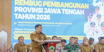 Gubernur Jawa Tengah Ahmad Luthfi saat acara Rembug Pembangunan Jateng 2026 Wilayah Solo Raya di Pendopo Kabupaten Boyolali, Selasa, 2 Juni 2026. Foto: Ist.