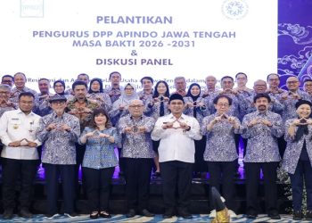 Wakil Gubernur Jawa Tengah Taj Yasin Maemoen menghadiri acara Pelantikan DPP Apindo Jawa Tengah Periode 2026-2031 di Hotel Patra Semarang, Rabu, 3 Juni 2026. Foto: Ist.