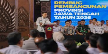 Gubernur Jawa Tengah Ahmad Luthfi saat acara acara Rembug Pembangunan Jawa Tengah di Pendopo Kabupaten Temanggung, Rabu, 3 Juni 2026. Foto: Ist.
