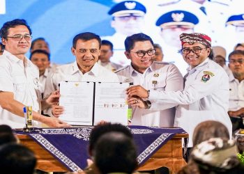 Kesepakatan bersama Gubernur Ahmad Luthfi, Bupati Magelang Grengseng Pamuji, Walikota Magelang Damar Prasetyono, dan Bupati Temanggung Agus Setyawan di Pendopo Kabupaten Temanggung, Rabu, 3 Juni 2026. Foto: Ist.