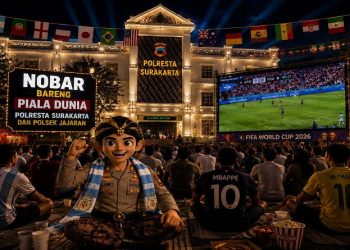 Polresta Solo bersama Polsek jajaran berencana menggelar nobar Piala Dunia FIFA 2026. Foto: Ist.