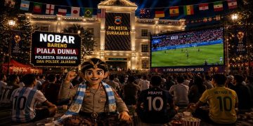 Polresta Solo bersama Polsek jajaran berencana menggelar nobar Piala Dunia FIFA 2026. Foto: Ist.