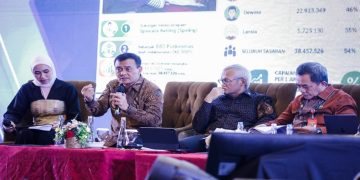 Gubernur Jawa Tengah Ahmad Luthfi menjadi pembicara dalam Rapat Koordinasi Regional Monitoring dan Evaluasi Pelaksanaan Program Direktif Presiden Batch II Provinsi Jawa Tengah 2026 di Solo, Kamis, 5 Juni 2026. Foto: Ist.