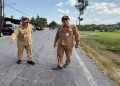 Kepala DPUPR Jawa Tengah, Henggar Budi Anggoro saat mengecek ruas jalan Ngadirojo-Giriwoyo Wonogiri pada Senin, 15 Juni 2026. Foto: Ist.